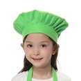 thumbnail image 2 of TOPTIE Chef Hat for Kid & Adult, Cotton Elastic Adjustable Kitchen Cooking Baking Hat-Kelly Green-S, 2 of 7