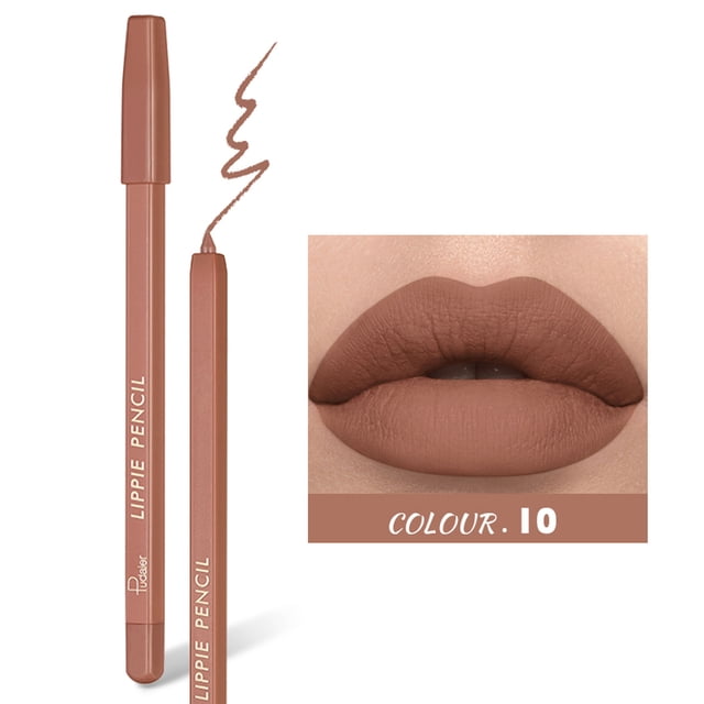 Aursykel 12 Colors Lip Liner and Lipstick Set Long Lasting 24 Hour Wear Waterproof Sweatproof Easy Apply Non Fading High Color Rendering Perfect for Office Date Shopping Summer