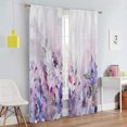 thumbnail image 2 of Innerwin Curtains UV Protection Drapes Thermal Insulated Blackout Floral Print Window Curtain Energy Efficient Waterproof Rod Pocket Modern Panel Purple 150x166cm/59.06x65.35" WxH, 2 of 6