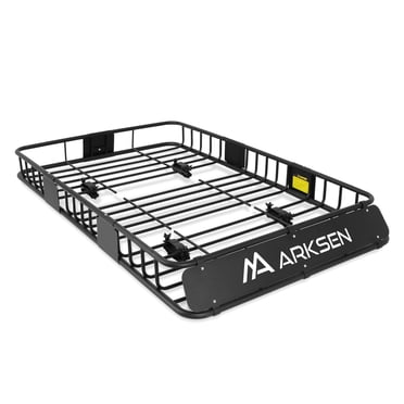 ARKSEN 64 x 39 Inch Universal 150LB Heavy Duty Roof Rack Cargo with Extension Car Top Luggage Holder Carrier Basket for SUV