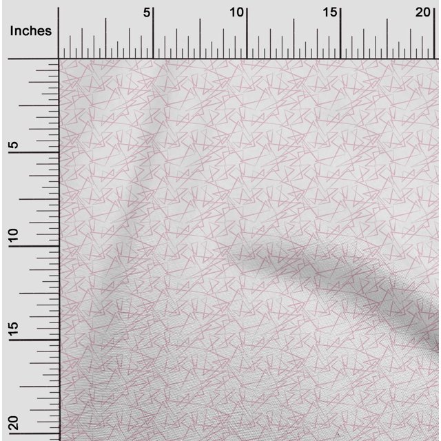 oneOone Viscose Jersey Pastel Pink Fabric Triangle Shape Geometric Sewing Material Print Fabric By The Yard 60 Inch Wide