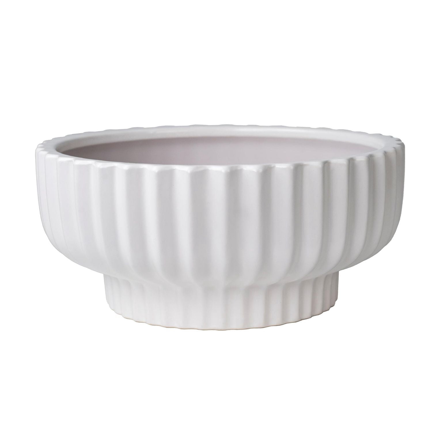 Better Homes & Gardens 12" Ceramic Cup Pot-White