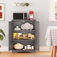 thumbnail image 4 of Costway Armoire de Rangement au Sol Organisateur de Rangement Moderne avec Tablettes Ajustables et 2 Portes, 4 of 10