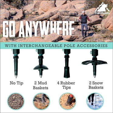 axGear Trekking Pole Adjustable Hiking Stick Collapsible Walking Cane Carbon Fiber