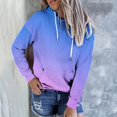 thumbnail image 2 of Penkiiy Sweat à Capuche pour Femmes Mode Décontractée Patchwork Bleu Ciel Y2K, 2 of 4