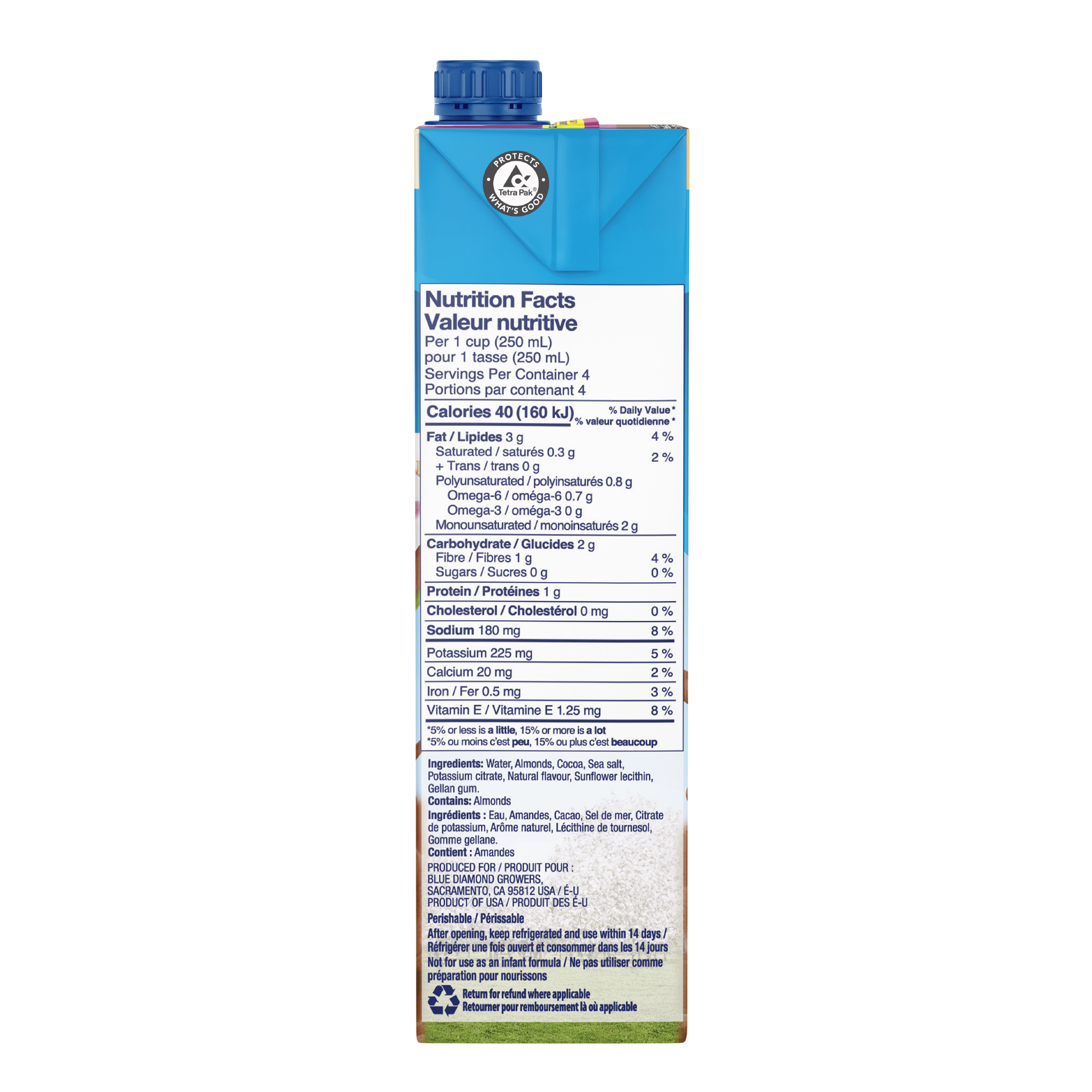 Blue Diamond Non Sucrée Chocolat Almond Breeze