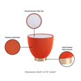 thumbnail image 4 of Manhattan Comfort Table d'Appoint Anderson 2.0 avec Cadre en Acier Orange, 4 of 6