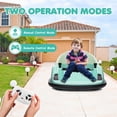 thumbnail image 3 of Yiwa 12V Electric Ride On Bumper Car for Toddlers, Remote Control, LED Lights, 360 Degree Spin, Battery Display, Music, Perfect Toy Gift, 3 of 7