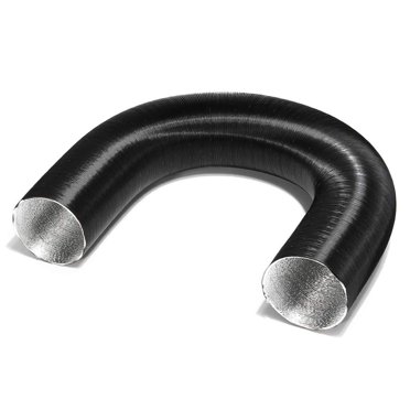 Xingzhi Tuyau d'Échappement Résistant aux Flammes et Durable Assure Tuyau d'Entrée d'Air en Alliage d'Aluminium Efficace pour Tuyau d'Admission de Voiture Noir 1Set