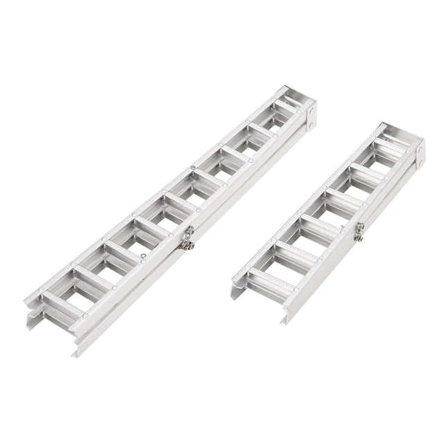 DEEPCRAFF Two Step Ladder for Diorama Scenery Silver ABS Climbing 1Pcs