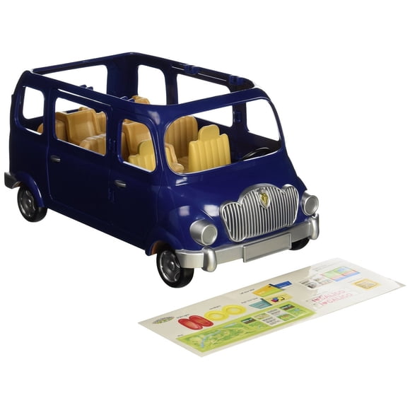 Calico Critters Family Seven Seater Vehicle with Detachable Seats and Accessories for Imaginative Play, Includes Map and Guide Book, Ideal for Pretend Play, Critters Sold Separately