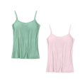 thumbnail image 3 of Timegard Camisoles 2 Pcs pour Femmes avec Soutien-Gorge Intégré Grande Taille Col Rond Respirantes Confortables Extensibles, 3 of 3