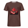 thumbnail image 3 of Pisexur T-shirts pour Hommes, Imprimé Col Rond Mode Décontractée Manches Courtes Blouses Marron, L Chemises de Golf Hommes & Chemises Hommes, 3 of 6