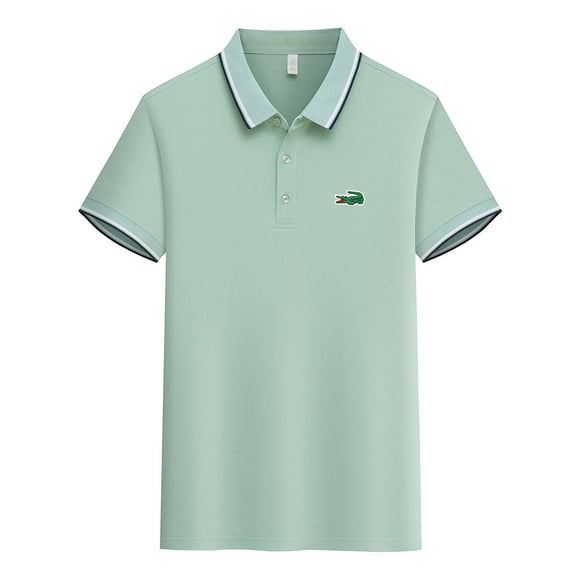 Men's POLO Shirt, Crocodile Embroidery Loose T-shirt, Men's Casual Short Sleeve, Summer Sports Fashion T-shirt-Youyoupin