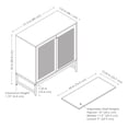 thumbnail image 3 of Sunnydaze 2-Door MDF Accent Cabinet with Built-In Shelf and Rattan Doors - 31.5" W x 15" D x 33" H  - Dark Brown, 3 of 10