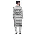 thumbnail image 3 of Atasi Cotton Slub Printed Fashion For Men Asymmetric Button Down Kurta For Men, 3 of 5