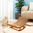 thumbnail image 1 of Corrugated Cardboard Cat Scratching Board & Rocking Bed | 2-in-1 Furniture Protector | Durable Claw Grinding Toy for All Cats | Eco-Friendly Brown Design, 1 of 7