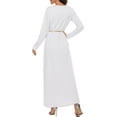 thumbnail image 4 of AherBiu Robe Maxi à Manches Longues pour Femmes, Col Ras du Cou, T-Shirt Basique, Décontractée, Ample, Grande, 4 of 5