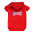 thumbnail image 1 of Sweats à Capuche pour Animaux de Compagnie Drapeau Américain en Forme d'Os Rouge Taille Sm (10), 1 of 3