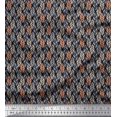 thumbnail image 1 of Soimoi Rayon Fabric Leaves Small Fabric Prints by Yard 42 Inch Wide, 1 of 3
