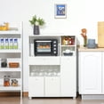 thumbnail image 2 of HOMCOM Armoire de Rangement pour Garde-Manger de Cuisine, Buffet/vaisselier avec Support pour Micro-Ondes, 2 of 10