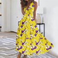 thumbnail image 2 of RKSTN Robes d'Invitée de Mariage pour Femmes Mode Décontractée Amples Grande Taille Évasées Robes d'Été Décontractées Bohèmes à Imprimé Floral Sans Manches à Col en V Poitrine Enveloppée Robes de Cocktail, 2 of 5