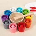 thumbnail image 4 of Vaidha Wooden Color Sorting & Counting Toy for Toddlers | Shape Matching Game with Cups | Preschool Learning Activity for Kids Ages 3+ | Montessori Educational Toys, 4 of 7
