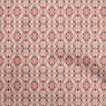 thumbnail image 1 of oneOone Viscose Jersey Peach Fabric Asian Ikat Craft Projects Decor Fabric Printed by The Yard 60 Inch Wide, 1 of 4