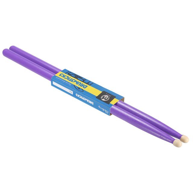 Baguette en Bois d'Érable Antidérapante 5A Violette 2 Pcs pour Instruments de Musique Percussion