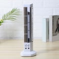 thumbnail image 2 of USB Tower Fan, Bladeless 3-Speed Quiet Fan with Night Light for Office & Home, 2 of 3