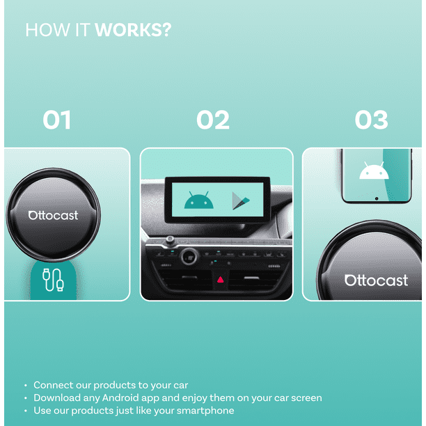 Ottocast P3 Pro CarPlay AI TV Box to Wireless Android Auto Car