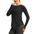 thumbnail image 1 of Besolor Hauts d'Entraînement pour Femmes à Manches Longues Légers UPF50+ Protection Solaire UV Course Randonnée Chandails Athlétiques de Gym, 1 of 7
