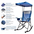 thumbnail image 2 of Ozark Trail Rocking Camping Chair, Colour Blue, with Canopy, Cup Holder and Sturdy Steel Frame, 2 of 9