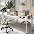 thumbnail image 2 of HOMCOM 71" Computer Desk, Study Desk with Metal Legs, White, 2 of 10