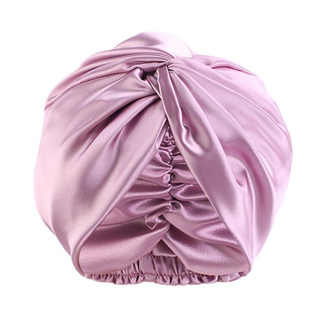 CSChome Sleeping Hat Hair Care Adjustable Satin Faux Silk Bonnet Front Knot Back Adjustable Buckle Large Long Curly Hair Wrap Elastic Drawstring Beauty Hat