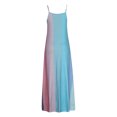 thumbnail image 3 of Pisexur Robe Sans Manches Col en V Mi-Mollet Robes Mi-Mollet pour Femmes Été Décontracté Col en V Imprimé Sans Manches Vacances Plage Longue Robe Femmes Robe, 3 of 5
