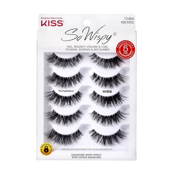 KISS So Wispy Pompadour, 5 Paires