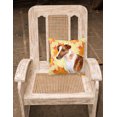 thumbnail image 2 of Carolines Treasures BB9908PW1414 Smooth Fox Terrier Fall Fabric Decorative Pillow, 2 of 4