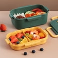 thumbnail image 4 of Clearance! Student And Chilren Lunch Box, 1000 ML 3-Compartment 2 Layer Bento Lunch Box For Kids, Lunch Containers For Adults Come, Leak Proof, Microwaveable Feature Limited Time Deal, 4 of 7