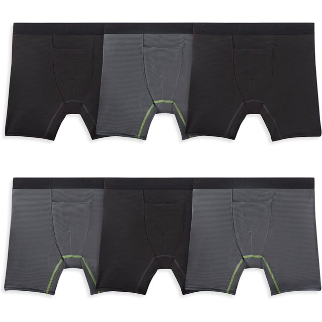 Fruit Of The Loom Boxeurs pour Hommes 360 Extensible Canaux de Refroidissement Lot de 6, m