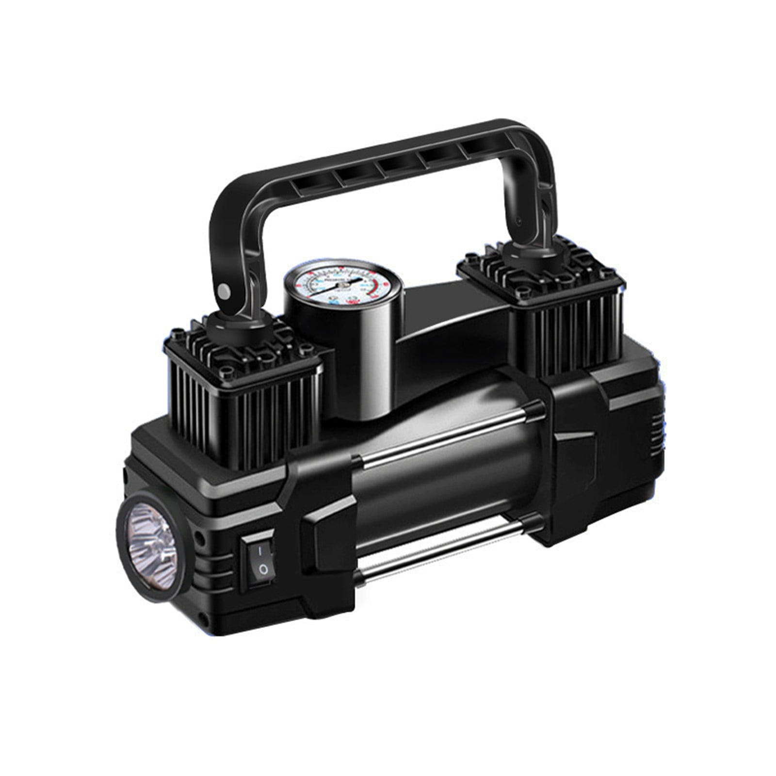 Tire Inflator Portable Air Compressor 12V Car With Mechanical Pressure Gauge 150 Handheld Tire Inflator For Car Tires With LED Light