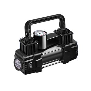 Tire Inflator Portable Air Compressor 12V Car With Mechanical Pressure Gauge 150 Handheld Tire Inflator For Car Tires With LED Light