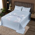 thumbnail image 2 of Erosebridal Bowknot Coverlet Set Queen for Teens, Princess Ribbon Bedding Set, Bling Bow Decor 3pcs, 2 of 5