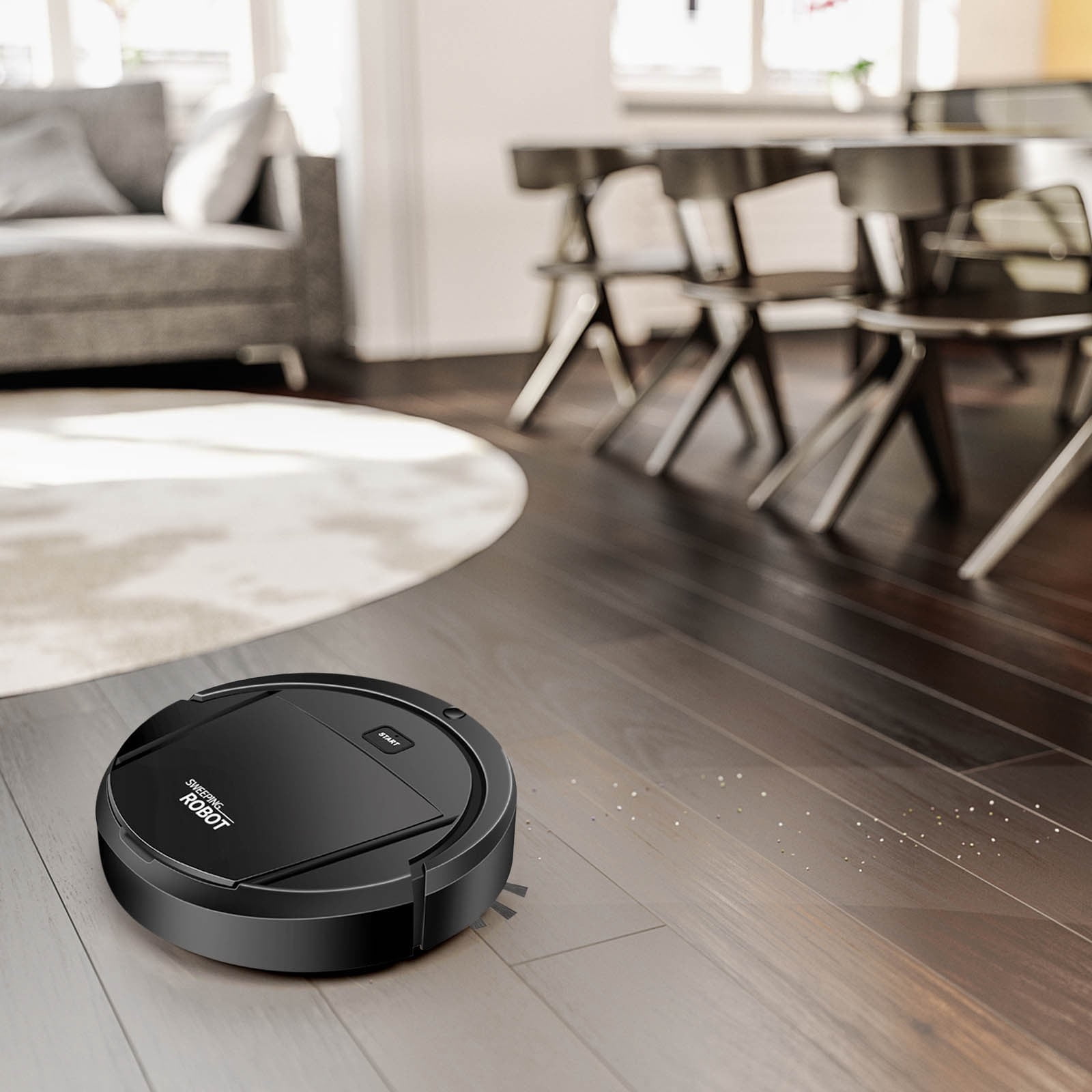 XZNGL Carpet Cleaner Vacuum Carpet Cleaner for Pets Robot Vacuum Cleaner Sweeping Robot Ultra Slim Quiet Cleans Hard Floors to Medium-Pile Carpets Integral Memory Multiple Cleaning Modes Vacuum