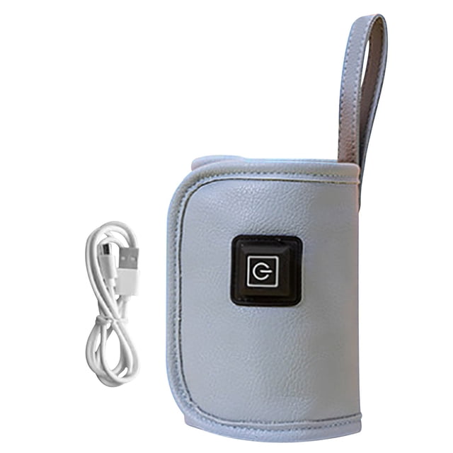 Portable USB Bottle Warmer for Travel - Adjustable Temperature Control, Fast Heating Sleeve for Baby Milk, Formula, and Beverages