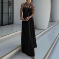 thumbnail image 4 of XDZJLR Robe Femme à Bretelles Spaghetti Dos Nu Maxi Moulante Cocktail Fête Longue Robe de Vacances, 4 of 6