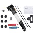 thumbnail image 1 of 120 PSI Bike Pump,[Perfect Full Set]Mini Bicycle Pump with Tire Repair Tools, Ball Pump with Needle, Glueless Patch Kit, Cycle Valve Caps and Frame Mount, Fits Presta & Schrader, 1 of 7