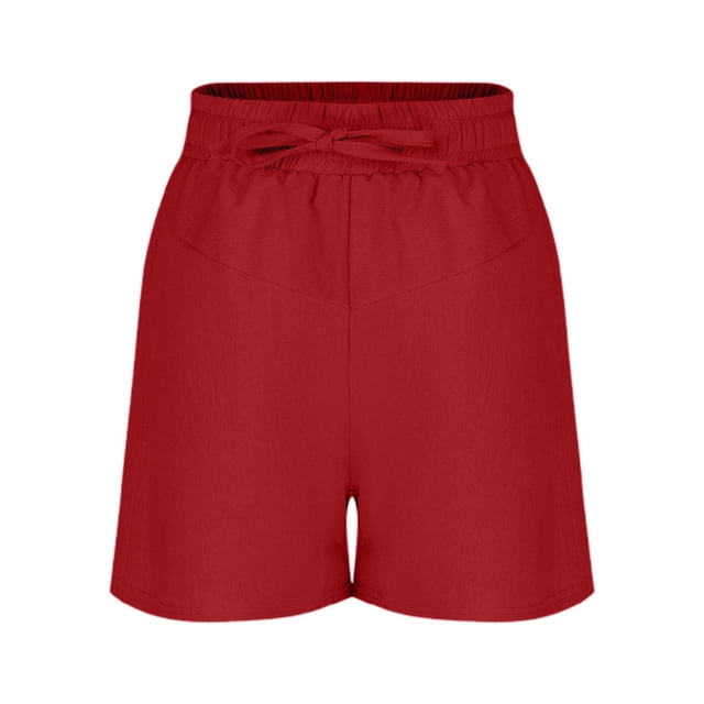Shorts pour Tout-Petits Rouges à Taille Élastique, Cartwheel, Vêtements d'Été pour Bébé Fille, Vêtements pour Tout-Petits Filles 5-6 Ans