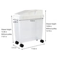 thumbnail image 3 of Clearance! Large Airtight 20Lb Rice Container, Food Storage Cereal Container, Pet Dog Food Container With Wheels + Measuring Cup, Flour Grain Container For Household Wish List Warehouse Deals Sale, 3 of 6