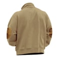 thumbnail image 3 of QIPOPIQ Unisex-Adult Fleece Quarter-Zip Cadet Collar Sweatshirt Clearance, 3 of 6